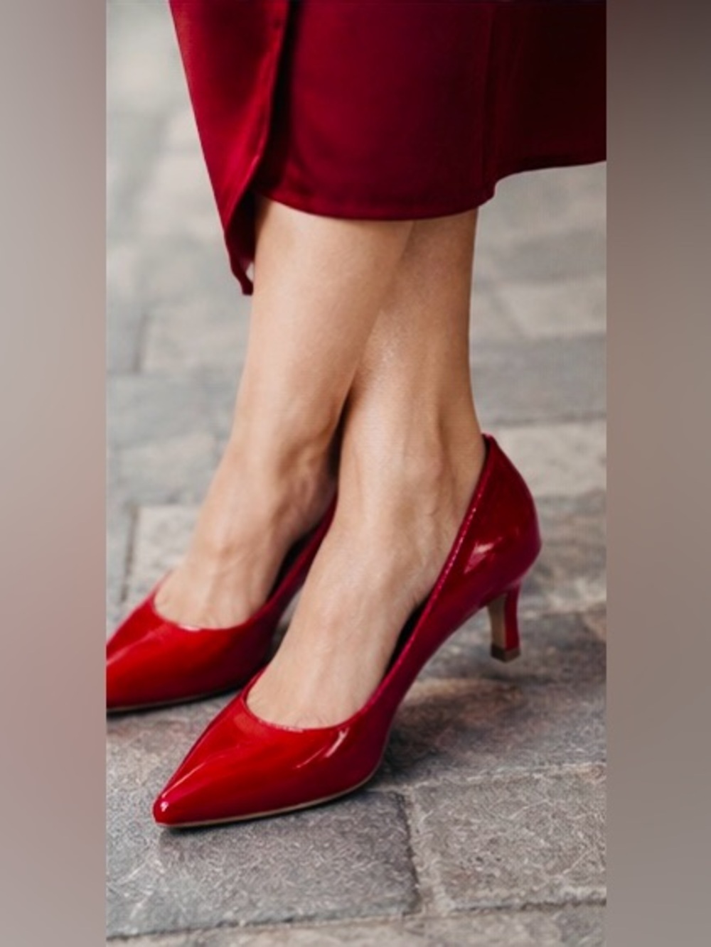EUC ❤️ DREAM PAIRS Moda Red Patent Kitten Heel Pumps – Size 10 - My Fav Pair